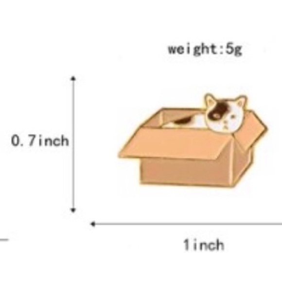 🎄Calico Cat In Box Enamel Lapel Pin - Picture 2 of 11